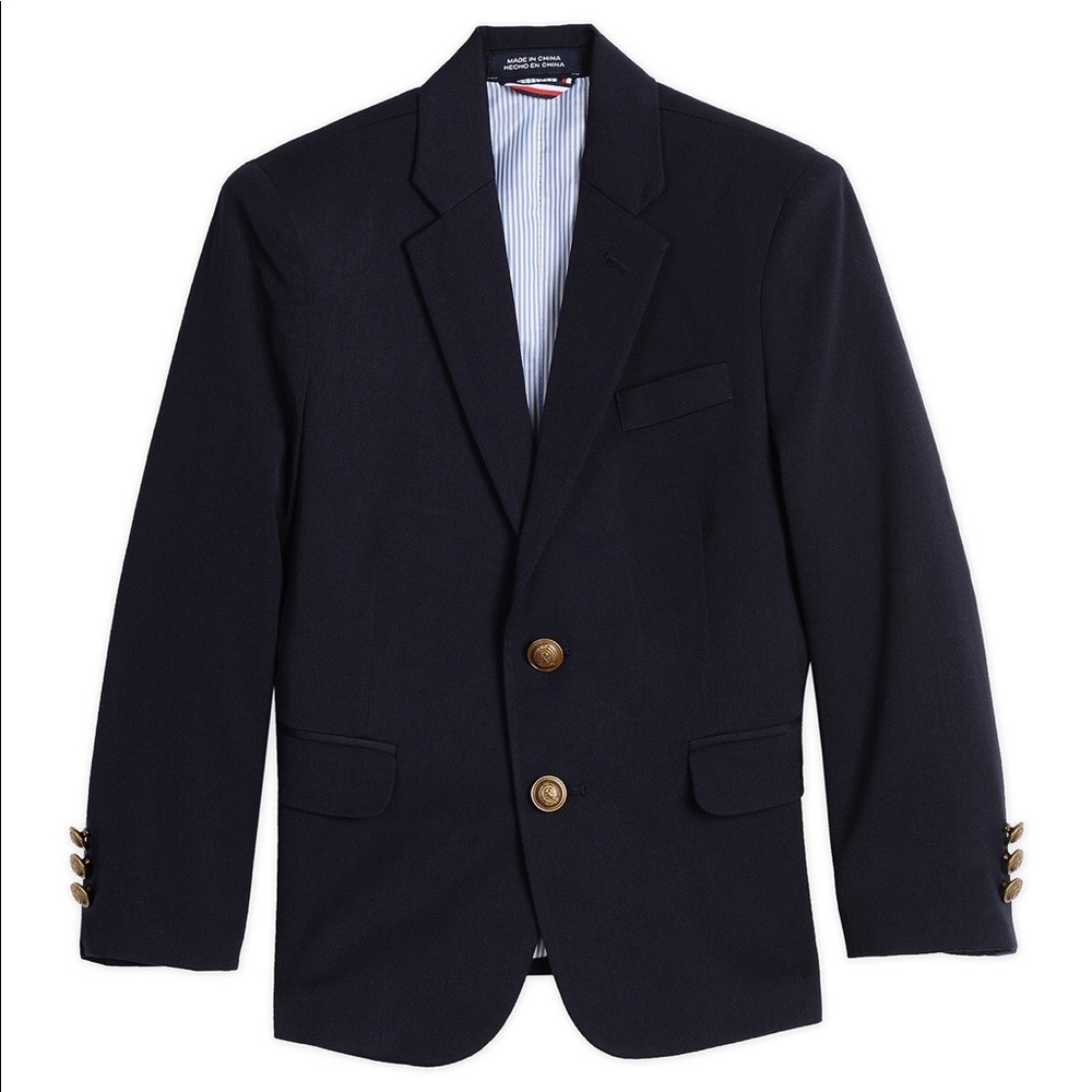 Dark Navy Boys Classic Tommy Hilfiger Blazer Sz 12